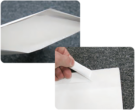 粘着テープ付で封が簡単に！